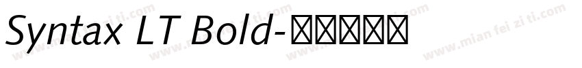 Syntax LT Bold字体转换